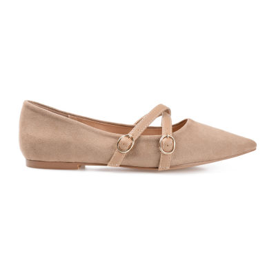 Journee Collection Patricia-Wd Womens Pointed Closed Toe-Wide Width Ballet Flats
