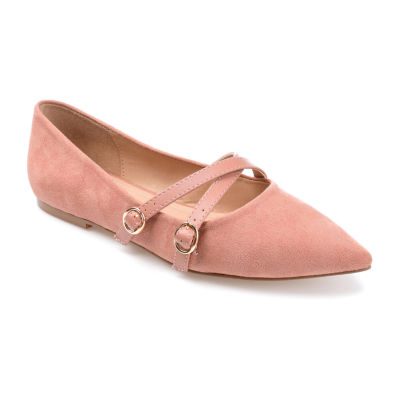 Journee Collection Womens Patricia-Wd Pointed Closed Toe Ballet Flats-Wide Width