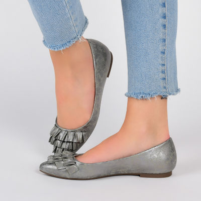 Journee Collection Womens Judy Slip-on Pointed Toe Ballet Flats