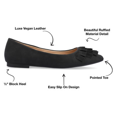 Journee Collection Womens Judy Slip-on Pointed Toe Ballet Flats