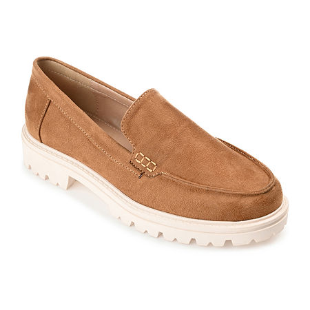 Journee Collection Erika Womens Pointed Loafers, 6 Medium, Brown