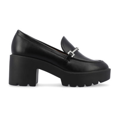 Journee Collection Kezziah Womens Moc Closed Toe Block Heel Pumps