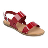 Red wide width sandals hot sale