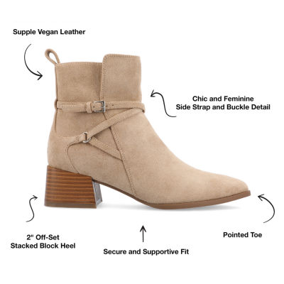 Journee Collection Womens Estelle Stacked Heel Booties