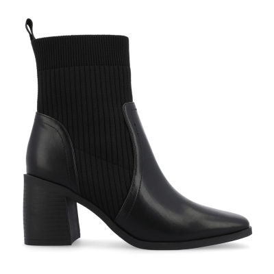 Journee Collection Womens Harlowe Stacked Heel Booties