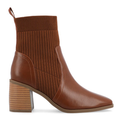 Journee Collection Womens Harlowe Stacked Heel Booties