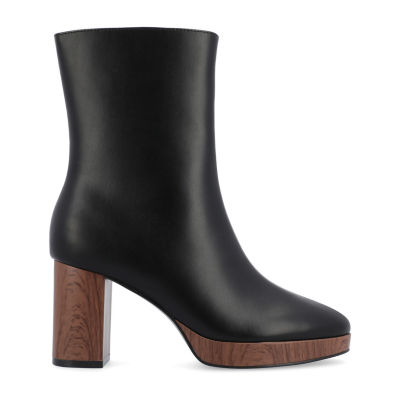 Journee Collection Womens Romer Block Heel Booties