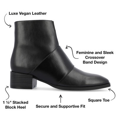 Journee Collection Womens Kyler Stacked Heel Booties