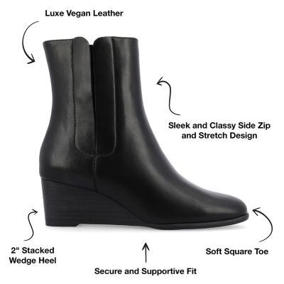 Journee Collection Womens Kylo Wedge Heel Booties