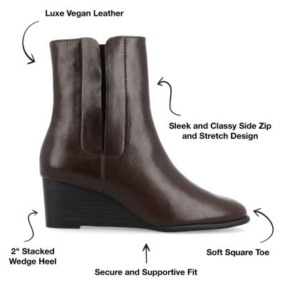 Journee Collection Womens Kylo Wedge Heel Booties