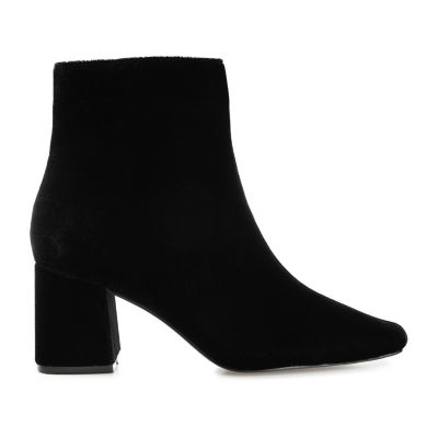 Journee Collection Womens Hazara-Wd Block Heel Booties Wide Width