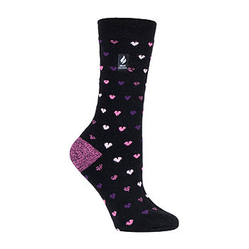 Pink Heart Crew Sock