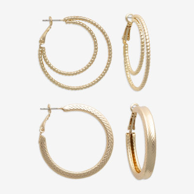 Mixit Hypoallergenic Hoop Pair Earring Set