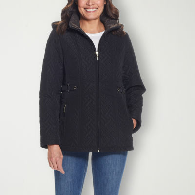 Miss Gallery Womens Removable Hood Midweight Quilted Jacket