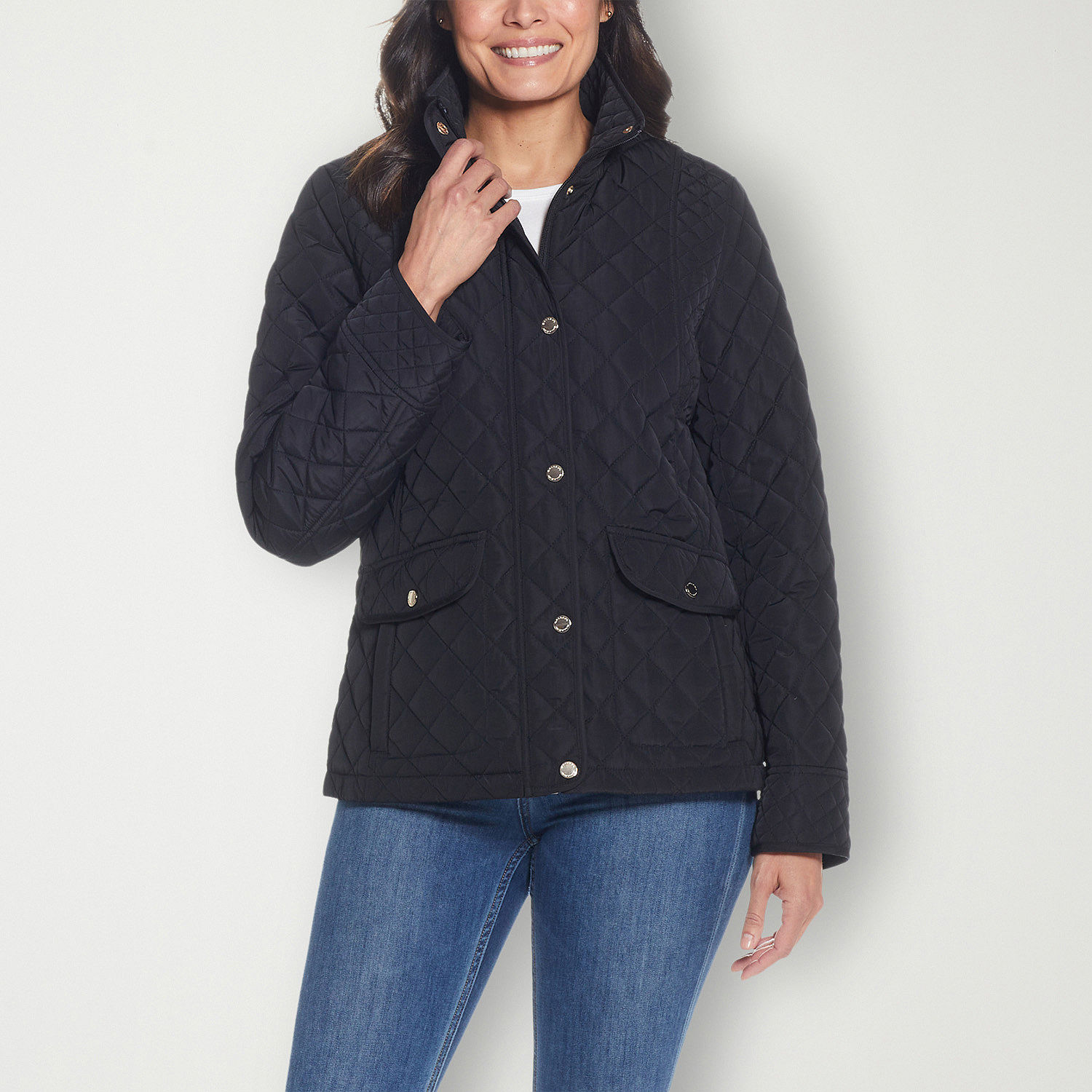 Miss Gallery Womens Lined Midweight Quilted Jacket - JCPenney