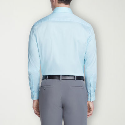 Van Heusen Stain Shield Mens Regular Fit Stretch Fabric Long Sleeve Dress Shirt