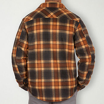 American Outdoorsman Mens Sherpa Bonded Printed Fleece Midweight Shirt  Jacket