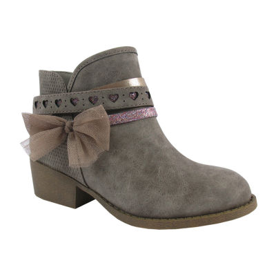 Pop Little & Big  Girls Elisha Block Heel Booties