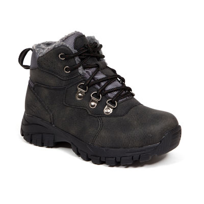 Boys black sales work boots