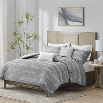 Hiend Accents Serenity Modern Woven Jacquard Mini Comforter Set