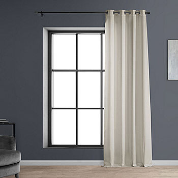 Linden Street Gwen Basketweave Light-filtering Grommet Top Single Curtain Panel | Beige | One Size | Curtains Curtain Panels