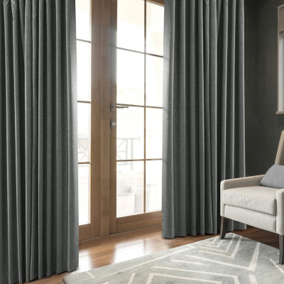 Exclusive Fabrics & Furnishing Italian Faux Linen Light-Filtering Rod Pocket Back Tab Single Curtain Panel