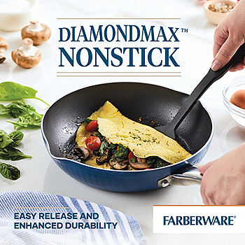 Farberware 10 inch Easy Clean Pro Non-Stick Frying Pan, Fry Pan, Skillet, Black, Orange