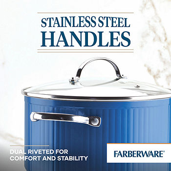 Farberware Cookware Aluminum Nonstick Covered Stockpot, 10.5-Quart