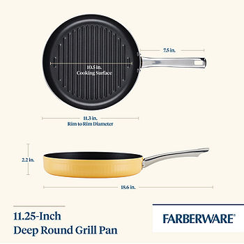 Farberware Aluminum Dishwasher Safe Non-Stick Grill Pan, Color: Aqua -  JCPenney