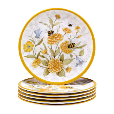 Certified International Bee Sweet 6-pc. Melamine Salad Plate