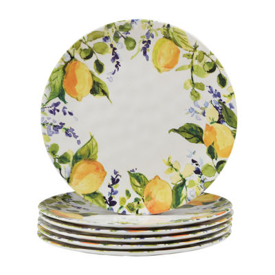 Certified International Lemon Zest 6-pc. Melamine Dinner Plate