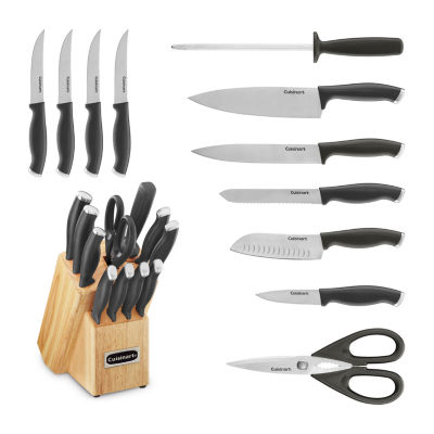 Granitestone 15-pc. Knife Block Set, Color: Black - JCPenney