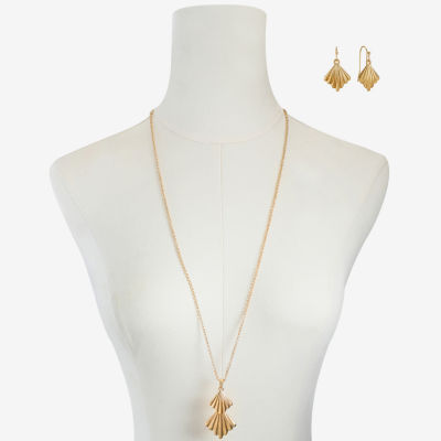 Mixit Gold Tone Pendant Necklace & Drop Earrings 2-pc. Jewelry Set