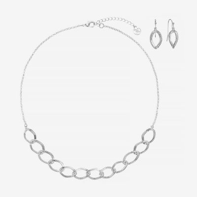Mixit Silver Tone Chain Necklace & Drop Earrings 2-pc. Jewelry Set