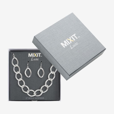 Mixit Silver Tone Chain Necklace & Drop Earrings 2-pc. Jewelry Set