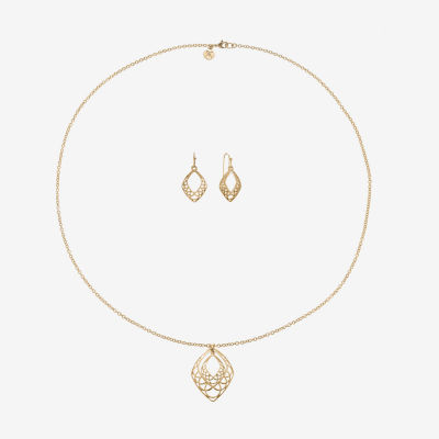 Mixit Gold Tone Pendant Necklace & Drop Earrings 2-pc. Jewelry Set