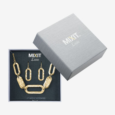 Mixit Gold Tone Collar Necklace & Drop Earrings Gold Tone 2-pc. Jewelry Set