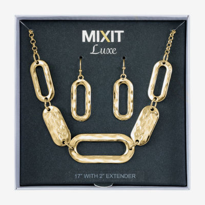 Mixit Gold Tone Collar Necklace & Drop Earrings Gold Tone 2-pc. Jewelry Set