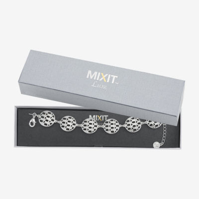 Mixit Silver Tone Round Link Bracelet
