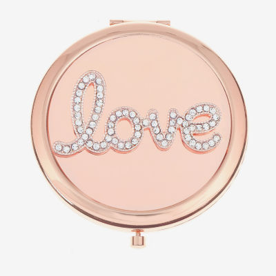 Monet Jewelry Rose Gold Love Compact Mirror