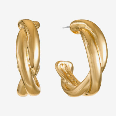 Monet Jewelry Braid Hoop Earrings