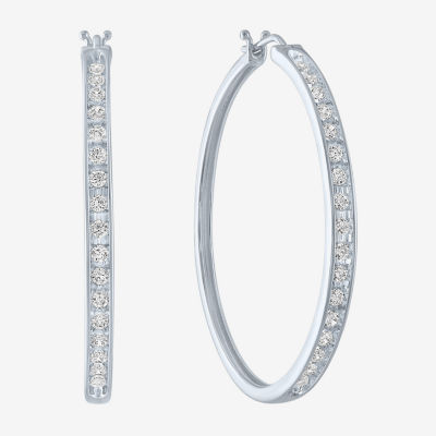 Diamond Addiction (G-H / Si2-I1) 1 CT. T.W. Lab Grown White 10K or 14K Gold Hoop Earrings