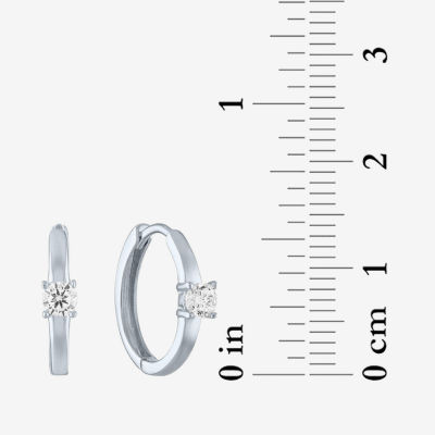 Diamond Addiction (G-H / Si2-I1) 1/4 CT. T.W. Lab Grown White Gold 13.9mm Hoop Earrings