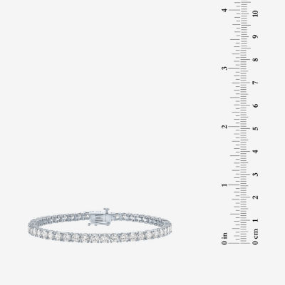 (G-H / Si2-I1) Lab Grown White Diamond 14K Gold 7.25 Inch Tennis Bracelet