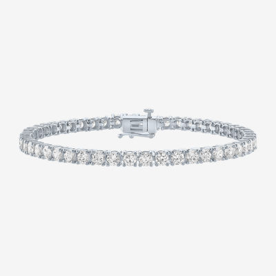 (G-H / Si2-I1) Lab Grown White Diamond 14K Gold 7.25 Inch Tennis Bracelet