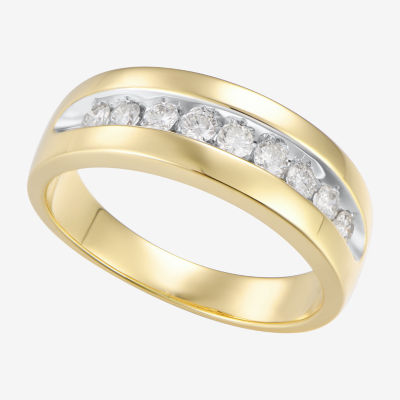 7.5MM 1/2 CT. T.W. Natural Diamond 14K Gold Wedding Band