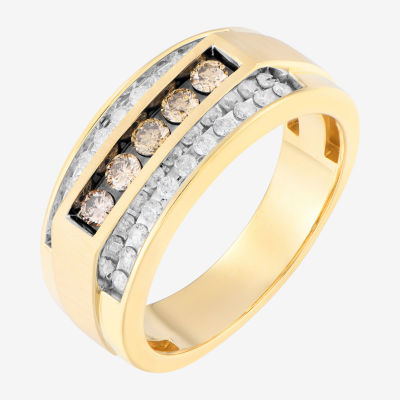 Mens 3/4 CT. T.W. Natural Diamond 10K Gold Fashion Ring
