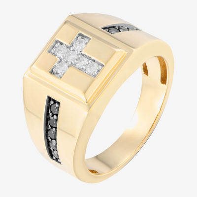 Mens CT. T.W. Natural Diamond 10K Gold Fashion Ring