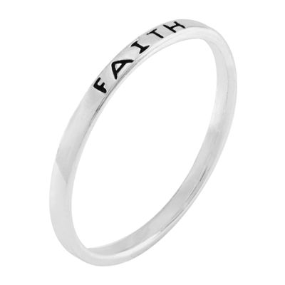 Itsy Bitsy Faith Sterling Silver Band