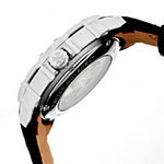 Heritor Automatic Carter Mens Skeleton Dial Leather-Silver Watches